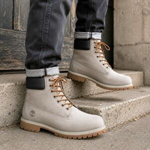 Timberland 6 Inch Boots Men 9M Gray Nubuck 400g PrimaLoft Waterproof TB0A17QF